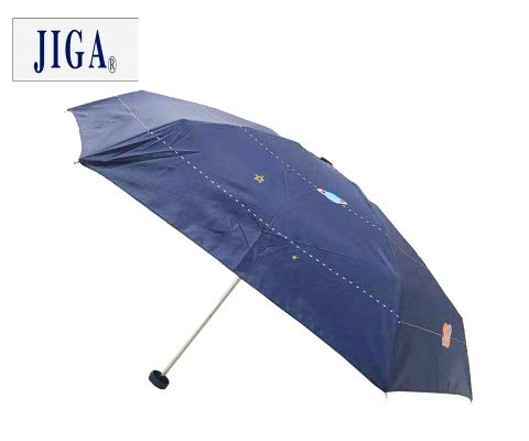 JIGA五折黑胶印花晴雨伞 