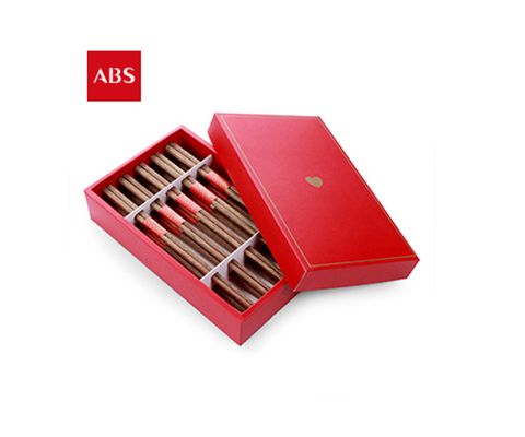 ABS 无漆红木筷10双装-礼盒装